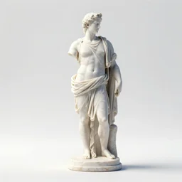 3 d sci - fi cgartist ambient occlusion rendering of a hyper realistic marble greek statuary product photo white backdrop high key lighting by chris moore, by edward hopper, by col price, trending on artstation