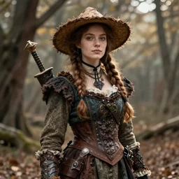 detailed ultrarealistic photography of victorian medieval dnd organic rustic robust rogue girl leyendecker, norman rockwell, greg rutkowski, mignola artstation cinematic, full shot,