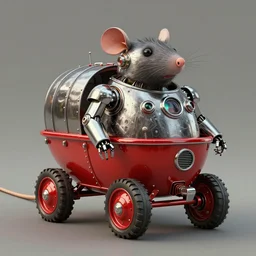 adventurer ( ( ( ( ( 1 9 5 0 s retro future robot android obese rat wagon. muted colors. ) ) ) ) ) by jean baptiste monge!!!!!!!!!!!!!!!!!!!!!!!!! chrome red