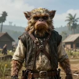 Film still off an ewok in Red Dead Redemption 2 (2018 video game)
