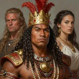 samoan emperor, d & d, fantasy, portrait, highly detailed, digital painting, trending on artstation, concept art, sharp focus, illustration, art by artgerm and greg rutkowski and magali villeneuve