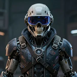synthwave symmetric frontal view digital portrait lunarpunk space pirate, biomechanical legendary thief, epic apex legends concept, retro futuristic skull vr helmet prototype, mass effect, beksinski mohrbacher shirow, sharp focus, realistic scifi masterpiece, cinematic lighting, highly intricate details, 8 k, hdr, octane render