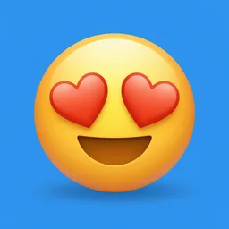 emoji with heart shape