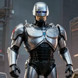 dog robocop, movie poster, detailed, 4k