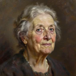 kitboga as an old lady, oil painting