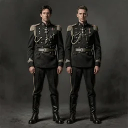 a dual portrait of john oliver and adam driver, standing together looking stoic, full body, military uniform, fantasy, intricate, elegant, beautiful, highly detailed, charcoal, centered, dark, smokey, digital painting, artstation, concept art, smooth, sharp focus, illustration, art by artgerm and greg rutkowski and alphonse mucha