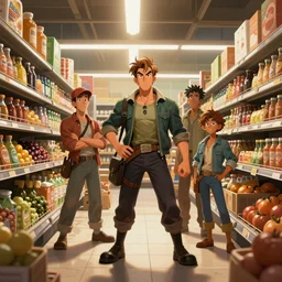 photo cartoon illustration comics manga painting of super market : 6 fantasy, digital painting, unreal engine, 8 k, volumetric lighting, contrast by john kirby by carl warner and jim woodring, trending on artstation