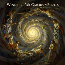 a spiral occult diagram of winning by wayne barlowe, gustav moreau, goward,  Gaston Bussiere and roberto ferri, santiago caruso, and austin osman spare