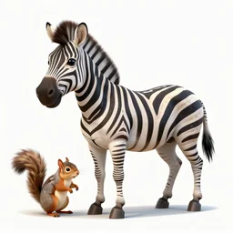 a zebra mixed with a squirrel, trending on artstation,