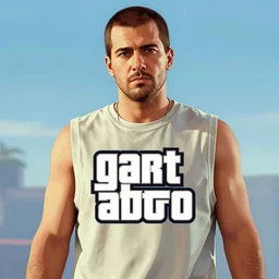 martin - starr as gta 5 cover art, no - text no - logo