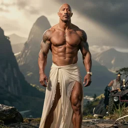 Dwayne The Rock Johnson looking fabulous in a skimpy dress after her male-to-female surgery'