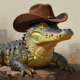 “a cajun humanoid alligator wearing a cowboy hat, D&D, fantasy, intricate, cinematic lighting, highly detailed, digital painting, artstation, concept art, smooth, sharp focus, illustration, art by Artgerm and Greg Rutkowski and Alphonse Mucha”