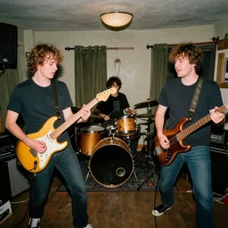 a band that plays way too loud in a small room