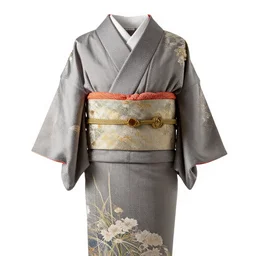 kimono, high detail macro photography, isolated on a pure white background, centered, entire object in frame, sharp focus, soft studio lighting