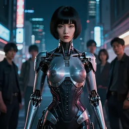 photo portrait of a japanese android femme fatale from cyber city oedo 8 0 8, future tokyo, film noir, high detail, intricate detail, golden ratio, cinematic lighting, ghost in the shell, night, by sachin teng and sergey kolesov and ruan jia and heng z and wlop. beautiful, scifi, fantasy, hyper detailed, octane render, trending on artstation