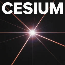 LP album cover for a song CESIUM, sparks, lasers
