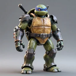 “ninja turtle gigantic battle mech, Jaeger, 3d render, digital art”