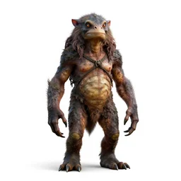 battle-worn swamp creature, photorealistic portrait photography, full body, standing, isolated on a pure white background, centered, whole figure in frame, sharp focus, studio lighting