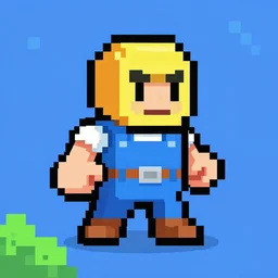 pixel hero, 1 2 8 bit, pixel art, nintendo game, pixelart, high quality, no blur, retro game 1 9 8 0 style, sharp geometrical squares