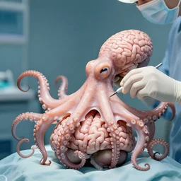 octopus performing delicate brain surgery