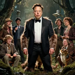 elon musk as a rusk creature hybrid, gorgeous lighting by chiara bautista weta studio, mucha, bautista and norman rockwell and greg rutkowski and tom bagshaw and james gurney and lucasfilm