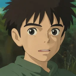 procedural human in the wild, long shot by studio ghibli and rob gonsalves, inspired by peter gric, epic, huge scale, beautiful fine face features, intricate high details, sharp, ultradetailed