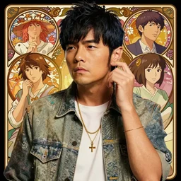portrait of chinese jay chou, highly detailed vfx portrait, unreal engine, greg rutkowski, loish, rhads, caspar david friedrich, makoto shinkai and lois van baarle, ilya kuvshinov, rossdraws, elegent, tom bagshaw, alphonse mucha, global illumination, detailed and intricate environment.