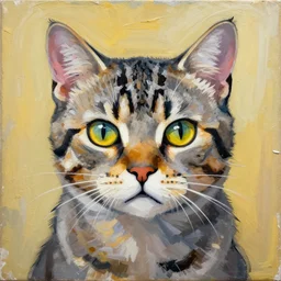 cat painting a materpiece by mr. brainwash - s 5 0