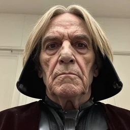 accidental selfie of Emperor Palpatine, low angle closeup shot photo, highly detailed, wrinkled old man, star wars Darth Sidious