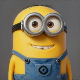 an epic painting minion with ahegao face, oil on canvas, perfect composition, golden ratio, beautiful detailed, photorealistic, digital painting, concept art, smooth, sharp focus, illustration, artstation trending, octane render, unreal engine