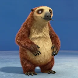 a ground sloth in all five films who is dull - witted, talkative, friendly, carefree, naive, accident - prone, patient and funny with a caring nature, and is voiced with a lateral lisp, disney, sid, ice age, movie