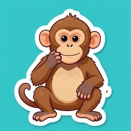 sticker call me monkey