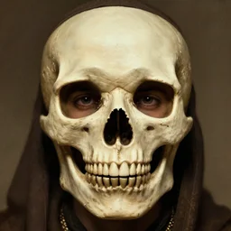 realistic d & d fantasy character, closeup portrait art by donato giancola and greg rutkowski, vintage retro, realistic face, digital art, trending on artstation, skull mask, symmetry!!