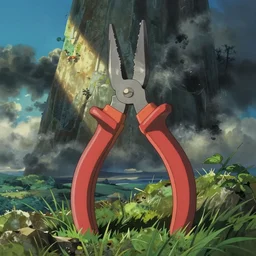 lineman's pliers anime art, greg rutkowski, studio ghibli, dramatic lighting