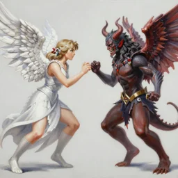 battle between good and evil , battle between angels and demons, psx game graphics , painting by Beksinski  and Moebius  and Takato Yamamoto, by William Blake, Austin Osman Spare, high resolution, ultra detailed