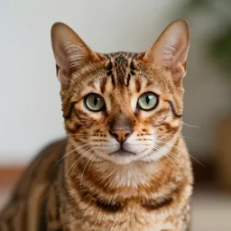 bengal cat, adult, beautiful fur, friendly, detailed, photorealistic - i