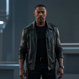 Samuel L. Jackson in Blade Runner 2049, cinematic film still