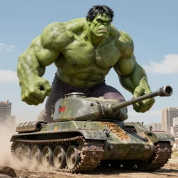 The Hulk lifts a Tiger tank, 1944