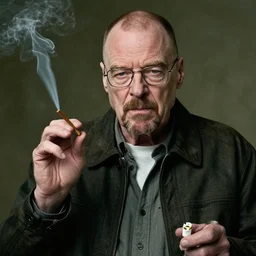 walter white smoking a megaton of crack