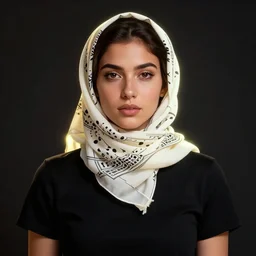 digital art, portrait, woman wearing a banie and black t - shirt, glowing, smooth, centered, trending on artstation, art by jamie hewlett and jennifer wuestling, 4 k