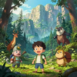 photo cartoon illustration comics manga painting of national park : 6 fantasy, digital painting, unreal engine, 8 k, volumetric lighting, contrast