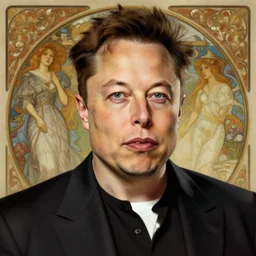 male cottagecore elon musk portrait, intricate, swagger, highly detailed, digital painting, artstation, concept art, smooth, sharp, focus, illustration, art by artgerm and greg rutkowski and alphonse mucha