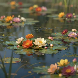 colourful murky nature with the beautyful flowers in water, in the style of craola, shallow depth of field, highly detailed, digital painting, trending artstation, concept art, illustration, cinematic lighting, vibrant colors, photorealism, epic, octane render