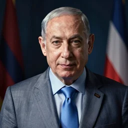 Benjamin Netanyahu dressed like a clown