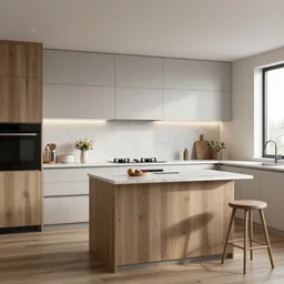 a kitchen interior scene, octane render