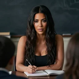 kim kardashian as a teacher, teaching students