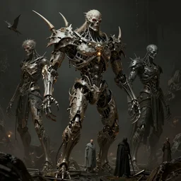 fields of the impaled, broken biomechanical, intricate artwork masterpiece, ominous, dramatic horror cinematic lighting, volumetric 8 k, elden ring, by h. r. giger, darius zawadzki, karol bak, brian froud, trending on cgsociety, octane render, 8 k