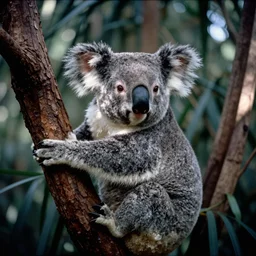 a photo of a gravy koala in its natural habitat, kodak ektachrome e 1 0 0 photography