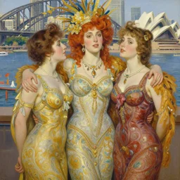 a beautiful realistic painting of ( ( ( ( isabelledeltore ) ) ) ) in the 1 9 8 0 s carnival in the city of sydney, australia intricate, elegant, highly detailed, digital painting, artstation, concept art, by krenz cushart and artem demura and alphonse mucha