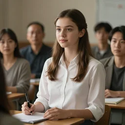 A teenage teacher, teaching a bunch of adults